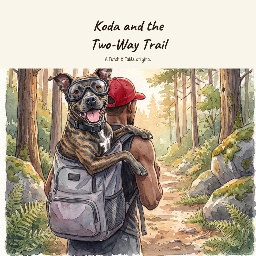 Koda and the Two-Way Trail, a Fetch & Fable book made with Koda