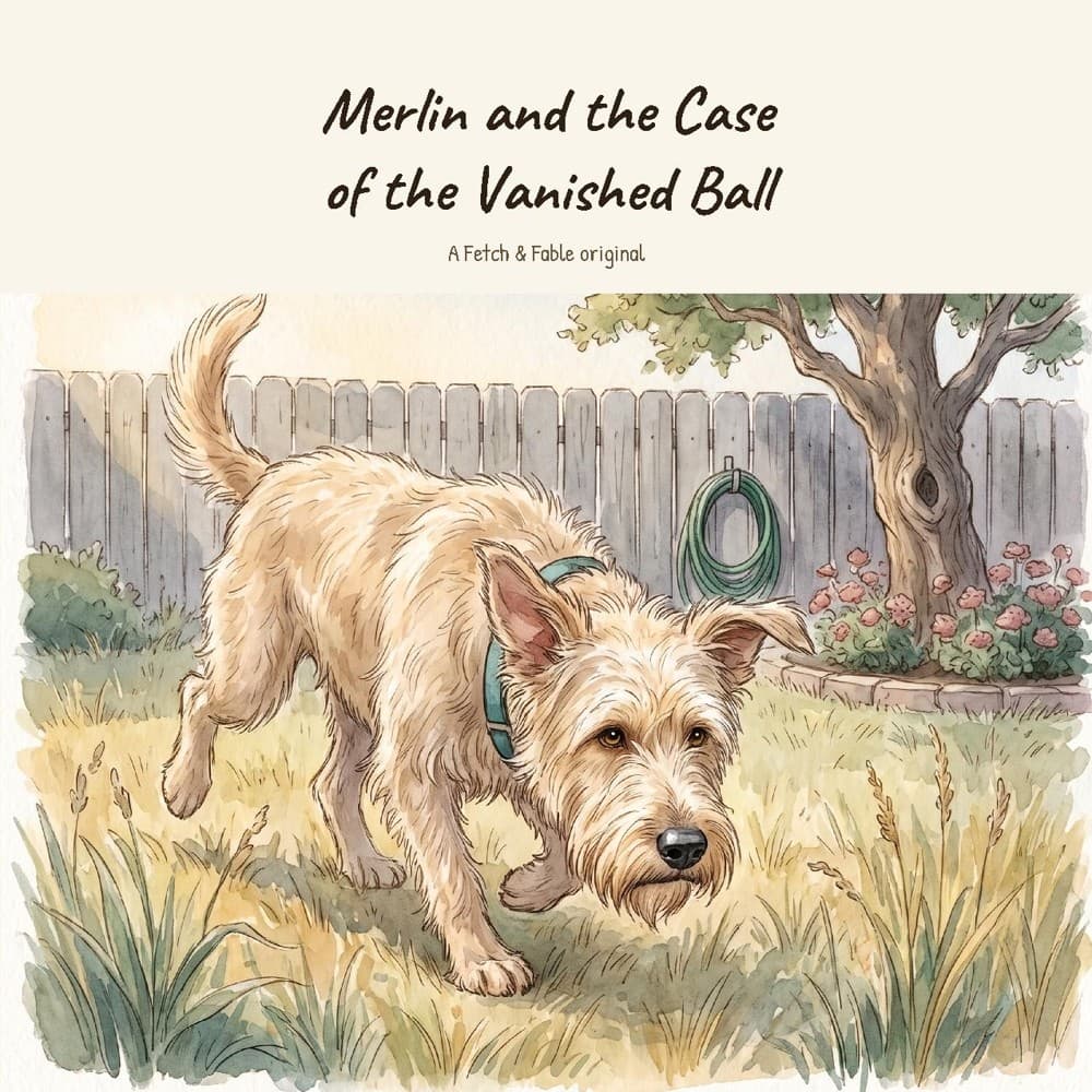 Merlin and the Case of the Vanished Ball, a Fetch & Fable book made with Deputy Merlin